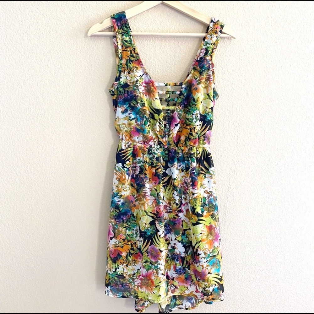 Material Girl Tropical Floral Jungle Dress